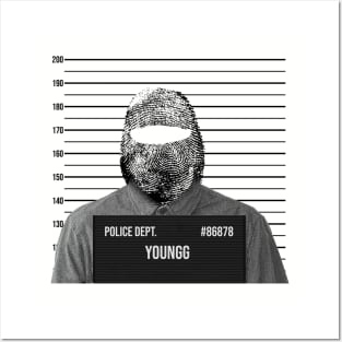 FingerPrint Balaclava Mugshot Posters and Art